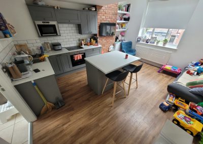 Open plan living space at 3a School Lane Didsbury - For Sale
